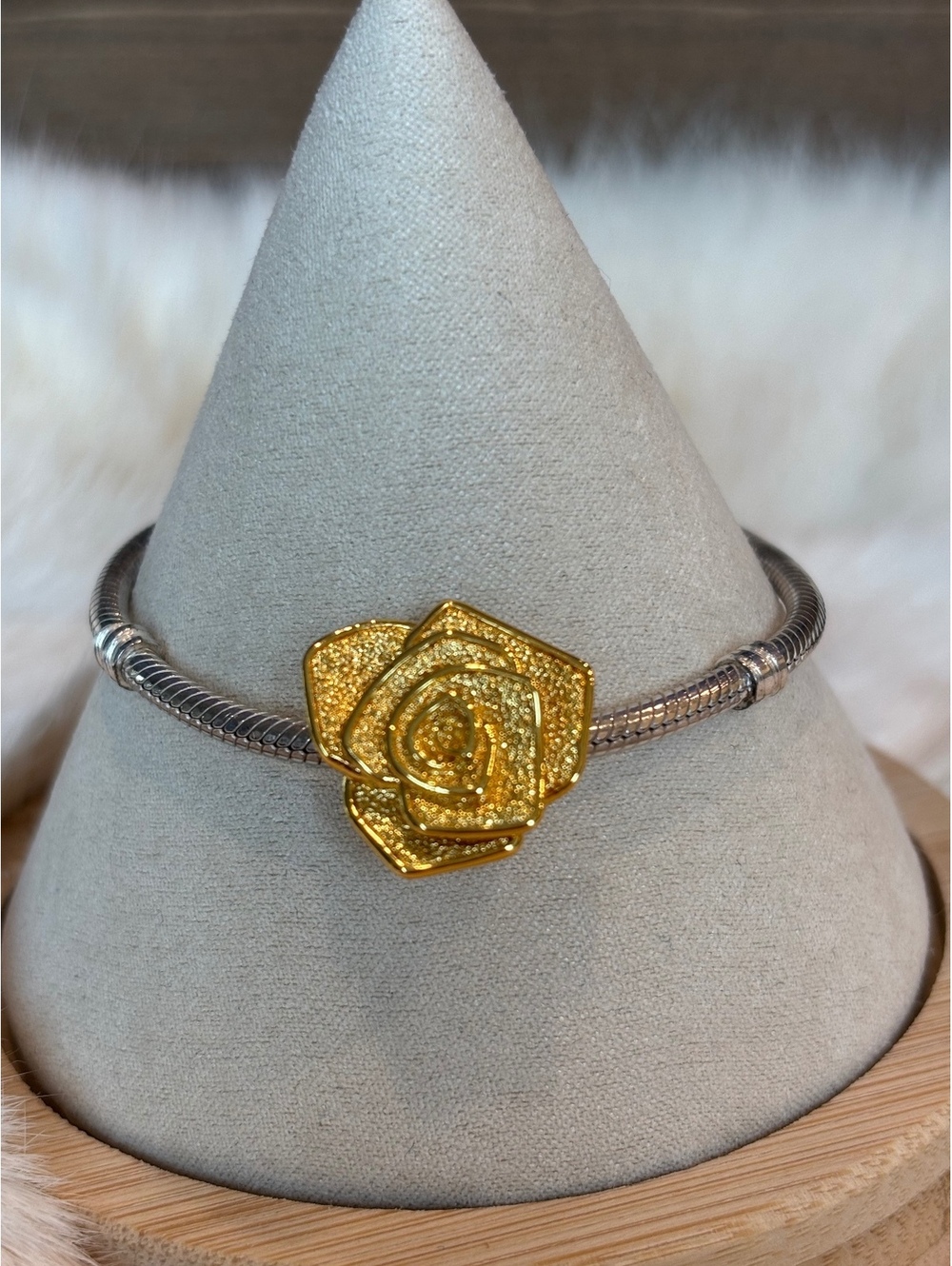 Pandora Gold Rose Charm
